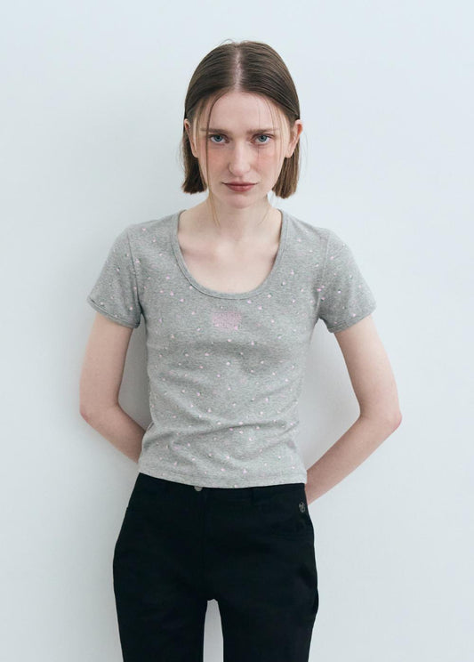 [預訂貨品需1-2星期到港] MARITHÉ FRANÇOIS GIRBAUD W FLOWER SHORT SLEEVE TEE
