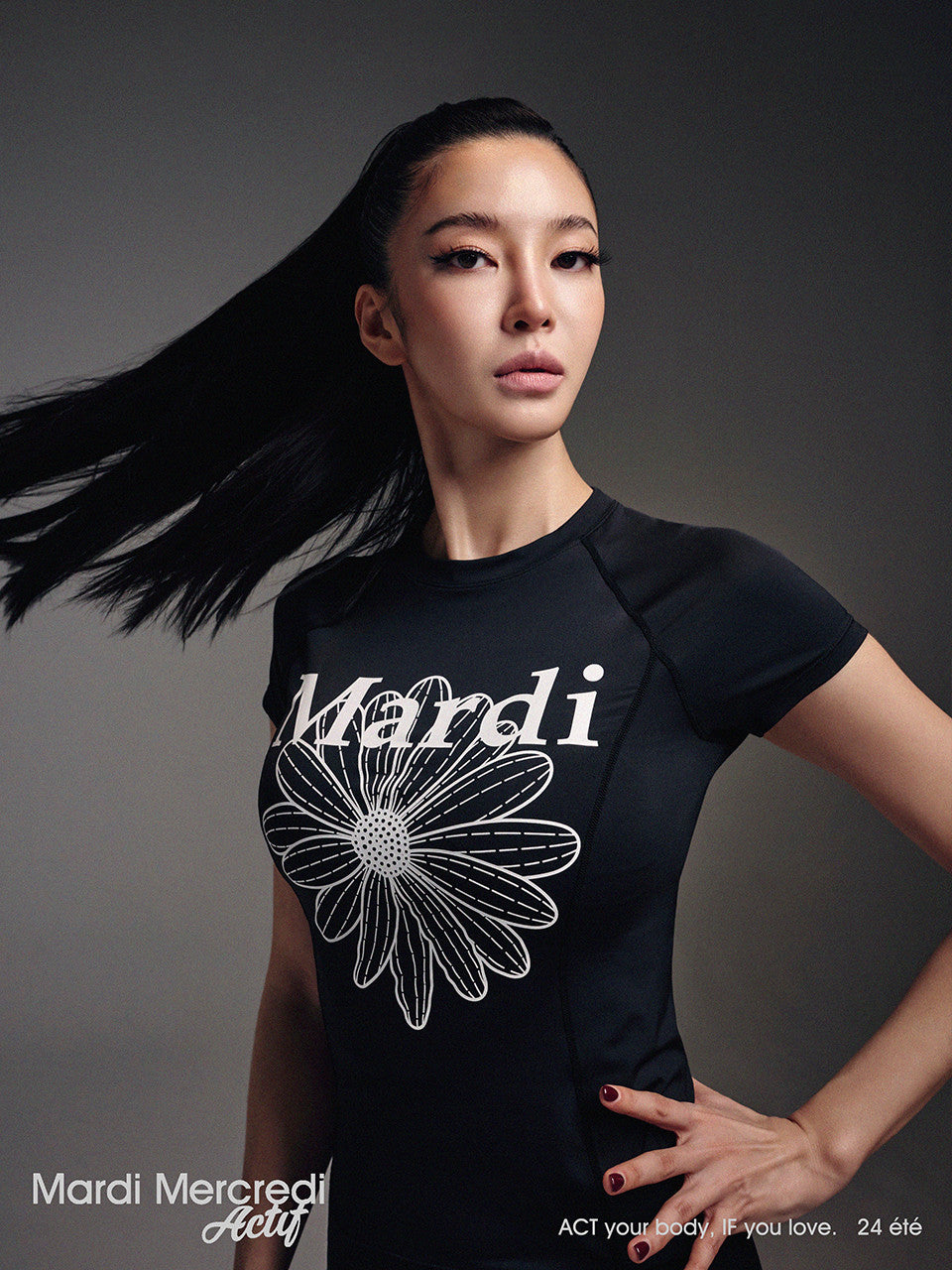 [預訂貨品需1-2星期到港] Mardi AIRLIFT slim fit top flowermardi