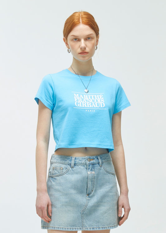 [預訂貨品需1-2星期到港] MARITHÉ FRANÇOIS GIRBAUD W CLASSIC LOGO CROP TEE