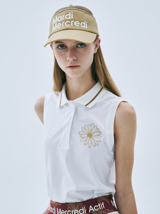 [預訂貨品需1-2星期到港] Mardi SLEEVELESS ACTIVE AIR PIQUET TSHIRT THEFLOWER
